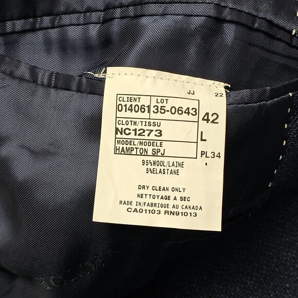 Jack Victor Hartford Sport Jacket 42L Blue Wool Comfortwear Smart Casual Preppy - Picture 6 of 7